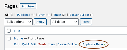 Duplicate post, a 2.5 feature